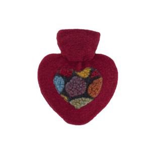 독일 휴고프로쉬 보온물주머니 핫팩 하트 양털커버 레드 1L