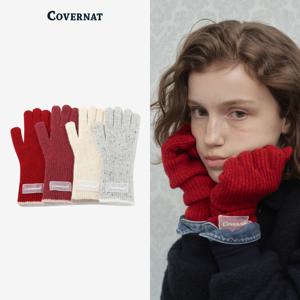 [택가: 45,000원] 우먼 클로버하트 멜란지 팁 램스울 글러브 (4 color) CO2504TC77