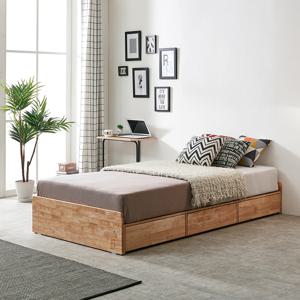 루이사 평상형 수납 원목 침대 SS  착불