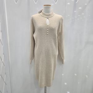 진주포인트 홀터넥 골지 펄니트원피스803180_YS