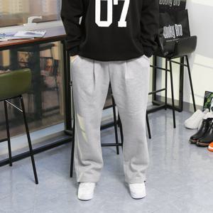 WWF 남자 빅사이즈 원턱 기모 안감 와이드 팬츠