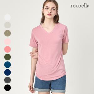 포레 여성 터치업 V넥 티셔츠