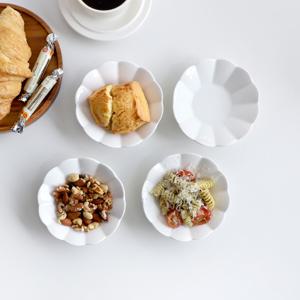 플로렌스 유광 도자기 원찬기 5인치 4p세트 / 앞접시 반찬 그릇 종지