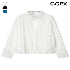 레이스 카라 버튼 블라우스 (GP9SH037F)