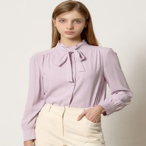 [패플단독](SHESMISS)] 페미닌 타이 프릴넥 블라우스 (택가격:128000원)