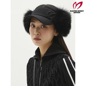 [마스터바니] 421C4CP671 여성 비즈 와펜 리얼 퍼 썬바이저