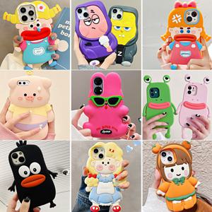 갤럭시 s25 s24 울트라 플러스 귀여운 공주 동물 캐랙터 입체 커플 실리콘 케이스