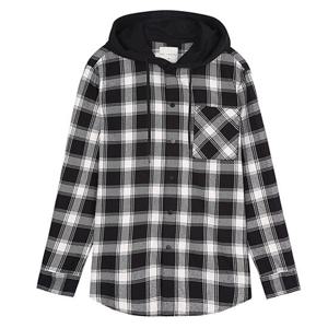 남성 후드 체크 셔츠 (T194SH400P)