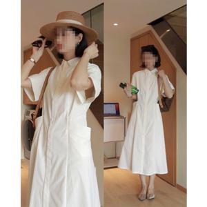 [브리치] 제로투올샵 / 프랑스 감성 여름 원셔츠 원피스 미니원피스 흰색