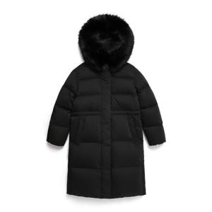 [택가 559,000원] N244WDW171 여성 에그레타 롱기장 구스 다운 점퍼 CARBON BLACK