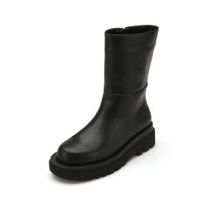 미소페  여성 라운드쉐입 하프롱부츠 012246712 5cm 1color