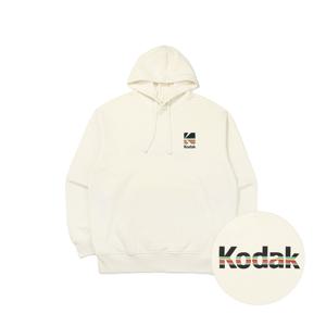 레인보우 세미오버핏 후드티셔츠 IVORY