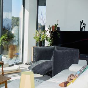 알로소 사티모션 1인소파 패브릭소파 (전동 리클라이너)