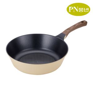 통주물 IH 인덕션&가스 코팅 궁중팬 30cm / 마레 카놀리 무쇠 웍 튀김냄비 중식 중화 추천 볶음팬