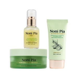 [1][트리플 케어 세트] 노니 콜라겐 아이패치+노니피아 선크림+노니 광채 세럼
