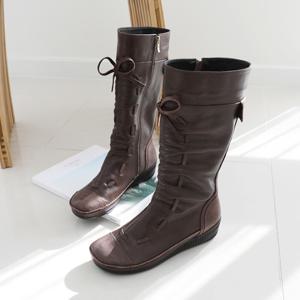 [브리치]  /  GISSE수제화 양가죽 퍼안감 첫눈 롱부츠