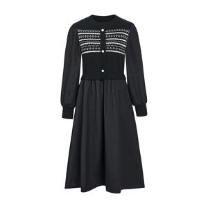 니트 레이어드 노르딕 플레어 원피스 GRCN0OP311