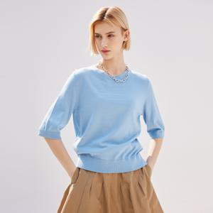 [최초가 49000원] [55~88] 프릴넥 반팔 니트