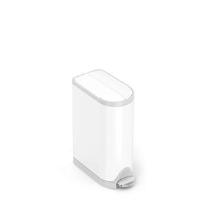 [Simplehuman] 디럭스 버터플라이 페달 휴지통 18L 화이트 / SPH-CW2119