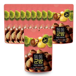 통통군밤 70g x 10봉 껍질군밤100%