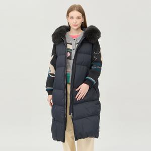 [본사] [Online Exclusive] 니트 블록 덕다운 점퍼_BAPDE6561DG