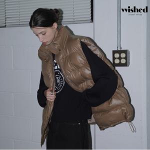 정상가:99,000원 ㅣ 루즈핏 하프넥 포켓 스트링 집업 패딩 베스트 (WIBDVT002)