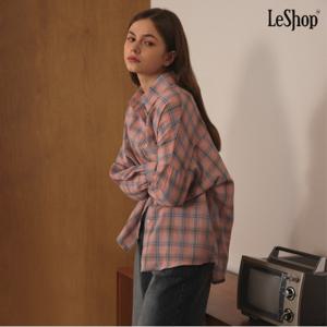 정상가:59,000원 | 체크 카라 롱 긴팔 셔츠 (DP1BA008A)