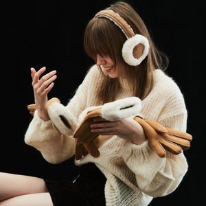 KM156 핸드메이드 램 시어링 귀마개 천연가죽ver.