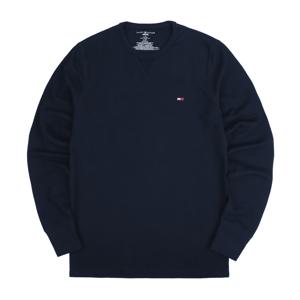 [타미힐피거]와플 크루넥 긴팔티셔츠 롱슬리브 네이비 T3585
