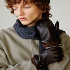 액세서리 DCGV4F147W3 [남성장갑]브라운 양가죽 니트시보리 스마트폰터치 장갑