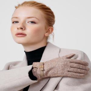 액세서리 [[25FW]] DCGV5F209I2 [여성장갑]베이지 울 DD리본 스마트폰터치 장갑