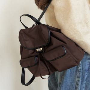 헤지스 액세서리 [[25FW]] HIBA5F176W2 [H-LOCK] 에이치 락 브라운 나일론 백팩 M