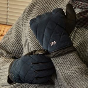 액세서리 [[25FW]] DCGV5F701N3 [MD추천][25FW신상]패딩 퀄팅 남성 가죽장갑 네이비