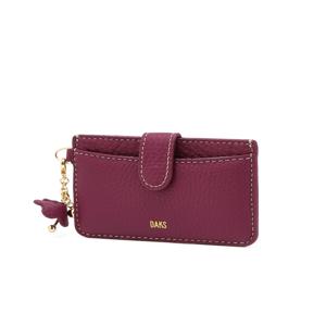 액세서리 [[26SS]] DCHO6E021U2 [ZALEA][신규칼라] 젤라 퍼플 소가죽 플라워 참장식 카드지갑