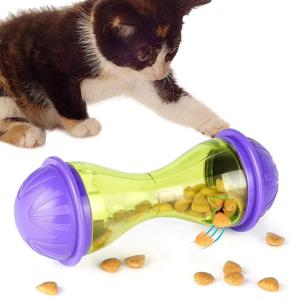 (70% 1+1 땡처리) 고양이 강아지 스낵볼 노즈워크 장난감 뼈다귀/덤벨형 2개묶음 (블루/퍼플색상랜덤)