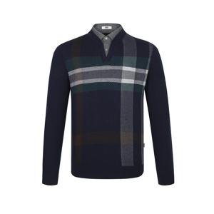 울혼방 빅체크 셔츠레이어드 스웨터__DKW3SWRL410N1