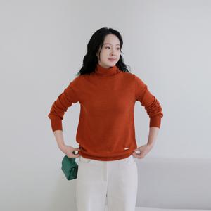 [최초가 89,000원][소재올킬]메리노울100 플루이 터틀넥 니트