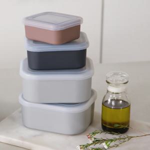 리본제이 라잇미 실리콘 밀폐용기 대/라이트그레이 3P