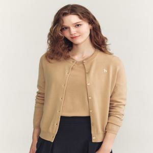 헤지스 여성 [[24FW]] HSSW4CC75I2 [울100%] 베이지 라운드넥 가디건