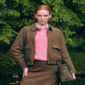 헤지스 여성 [[24FW]] HSJU4D994W2 [가격인하][SET-UP][울100%] 브라운 헤링턴 숏 자켓