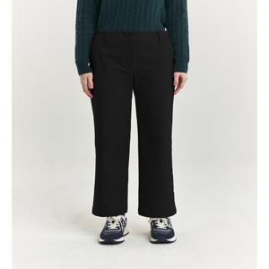 헤지스 여성 [[24FW]] HSPA4DC92BK [기모][세미와이드] 블랙 치노 팬츠