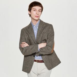 남성 트위드 헤링본 울 자켓 HZJA5D406I3