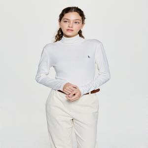 헤지스 여성 [[25FW]] HSTS5DC92IV [Essential] 코튼 모달 터틀넥 긴팔 티셔츠 아이보리