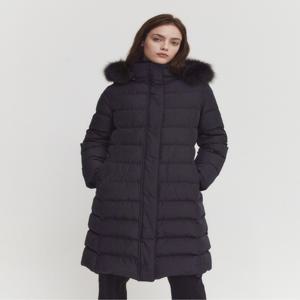 닥스 여성 [[24FW]] WKJU4D005N3 [스테디셀러][폭스FUR][구스다운] 다크네이비 탈착 후드 롱 헤비