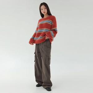 [공구우먼] [제작] 위던 스트라이프 루즈핏 니트 72392 빅사이즈 여성의류