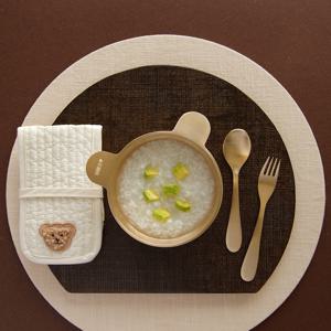 [무료각인] 방짜유기 테디베어볼+미니 베베 스푼 포크 2P+수저집 SET