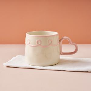 슈가타르트 하트핸들 머그 360ML 핑크