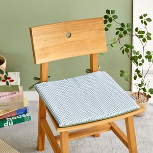 스트라이프 리버시블 사각 방석 그린 40x40