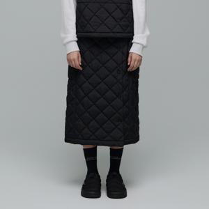 N244WSK110 여성 엘크 패딩 롱기장 스커트 CARBON BLACK
