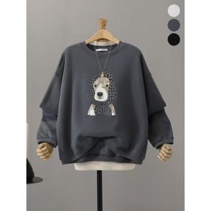 [하프클럽] 큐티프 기모 머플러 강아지 맨투맨_MNTG458